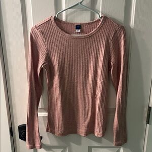 Old Navy Ribbed Blush Long Sleeve Top